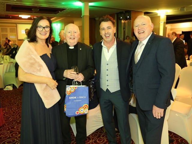 Mary Harte, Fr. Dinny McGettigan, Mickey Joe Harte and Martin McGettigan.