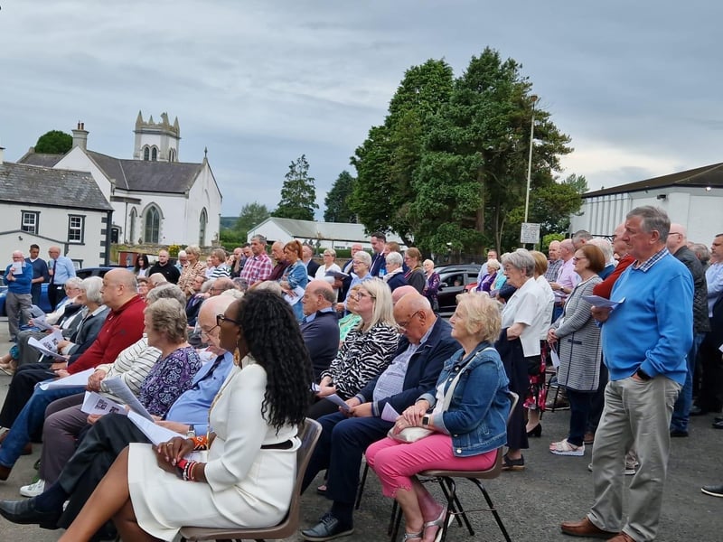 Relatives, survivors and residents gathered for the rededication of the refurbished memorial in Claudy on the 52nd anniversary.