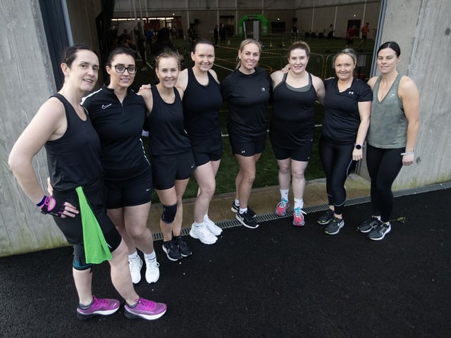 The ladies from AG Fitness and some of their friends pictured before taking part in Sunday's Tri-Rox in Creggan. (Photos: Jim McCafferty Photography)