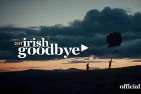 A promotion image from 'An Irish Goodbye' with Sawel mountain visible in the distance. The Oscar nominated short was partly shot in Derry.