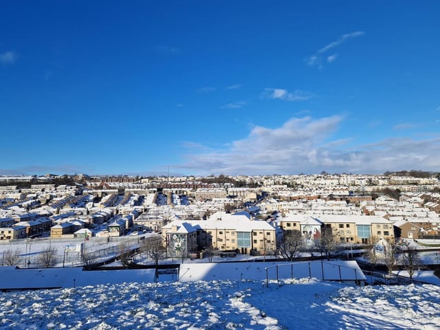 The Bogside and Creggan from Grand Parade.