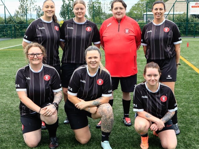 The Tristar Blacks team at the Foyle Pride Football v Homophobia held in the Waterside Shared Village. (Photo - Tom Heaney, nwpresspics)