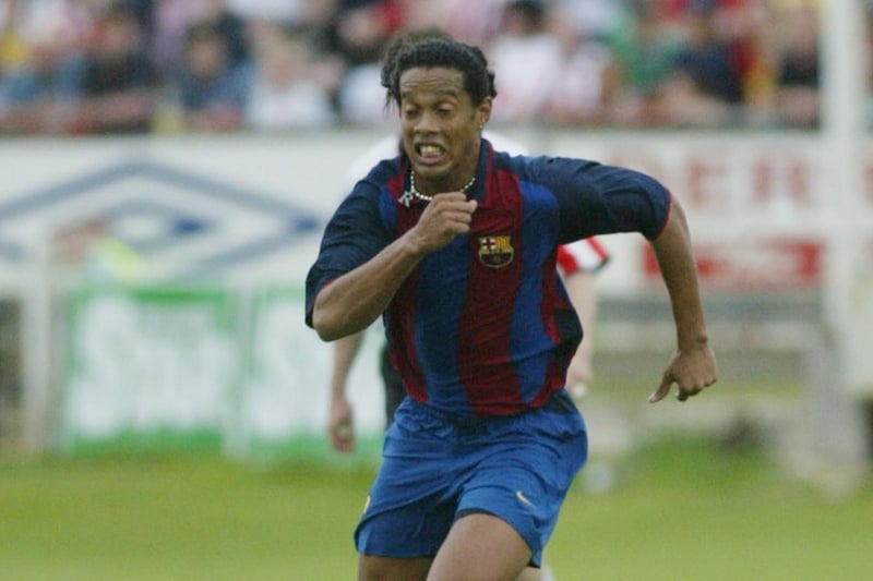 Ronaldinho in full flight.