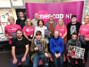 The Mayor, Councillor Patricia Logue pictured with staff and contributors at the launch of the 'All About Us' comic book by Mencap NI at their Bishop Street offices recently. Included are, from left, seated, Chris, Odhran, Conor and Liam, standing, Maureen Clarke, Ryan, Ruth Brolly, Nigel McAllister, Service Manager, Danny McLaughlin, Revolve Comics, Hayley Devine, Christopher and Elaine Mullen.