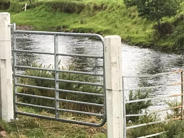 Livestock gates were installed as part of the project.