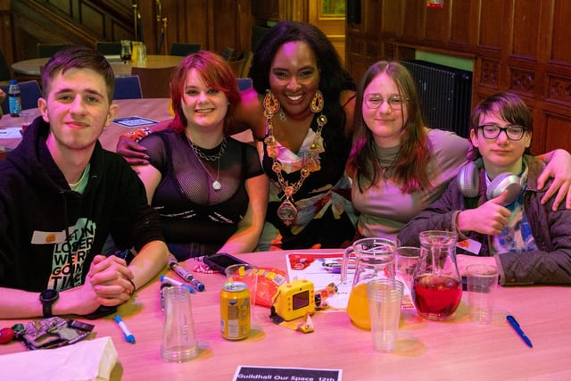 The Mayor Councillor Lilian Seenoi-Barr has once again hosted an Our Guildhall Our Space event for younger and older people in April with entertainment from In Your Space Circus School, Black Paddy, Richie Remo and DJ Tyree Patton. Picture Martin McKeown. 12.04.25