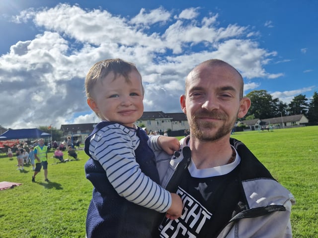 Little Jackson with his uncle Michael.