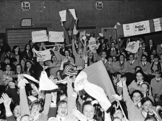 Sam Maguire Cup at Thornhill College.
