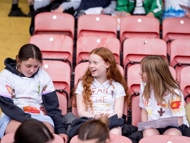 Participants at the Derry Diocese Fan The Flame annual Mass 2025 in Celtic Park.