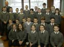 Mr B O'Donnell with students from St Paul's, Slievemore Primary School.