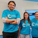 Staff at Derry-based elections tech firm Modern Democracy, from left, Tom Burns, Carleen Crossan, Louise Slavin and Manu Thomas, are preparing to step out for a unique charity drive that will see them complete a ‘Three Bridge Challenge’ around the city.
