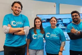 Staff at Derry-based elections tech firm Modern Democracy, from left, Tom Burns, Carleen Crossan, Louise Slavin and Manu Thomas, are preparing to step out for a unique charity drive that will see them complete a ‘Three Bridge Challenge’ around the city.