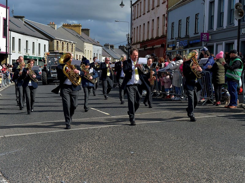 The Carndonagh Brass Band took part in the Easter Monday parade in Carndonagh. Photo: George Sweeney. DER2315GS – 54