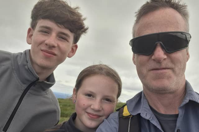 Shae, Freya and Andrew Maguire taking part in their epic #LeapLeinster challenge.