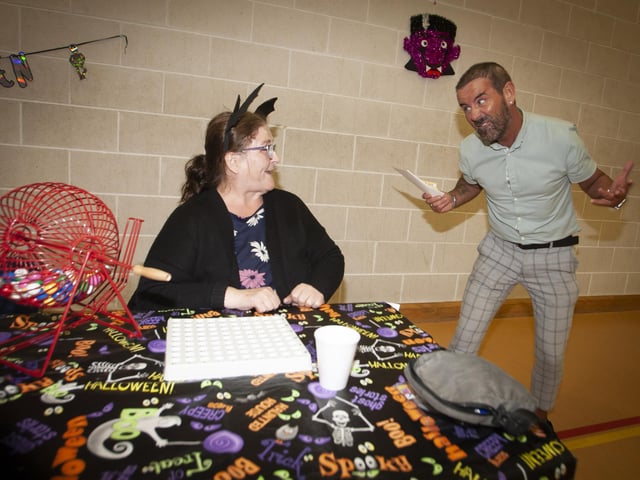 At Wednesday’s Old Library Trust/Creggan Neighbourhood Partnership’s Community Bingo were Jean McCauley and raconteur Mickey Doherty.