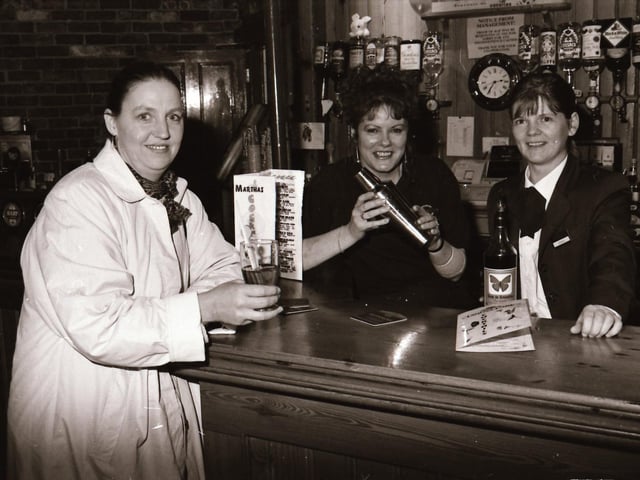 Staff and customers at Brunswick Bowling Alley and Martha's Vineyard back in 1996.