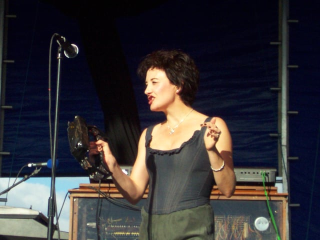 Festival goers and performers at the unforgettable Earth festival at Prehen Playing Fields in August 2002.