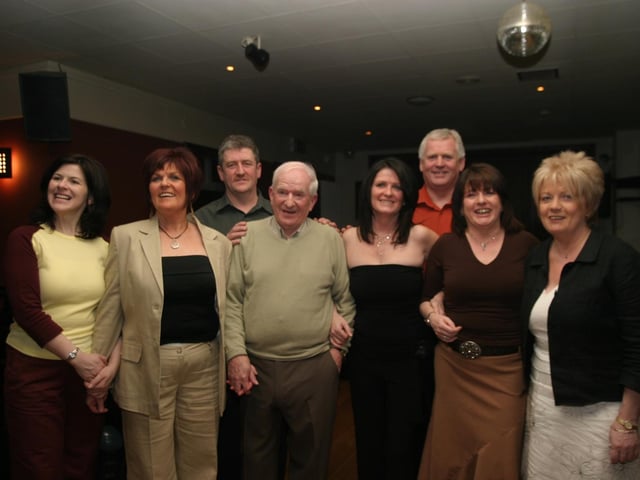 Danny Harkin out for a few pints with friends and family.