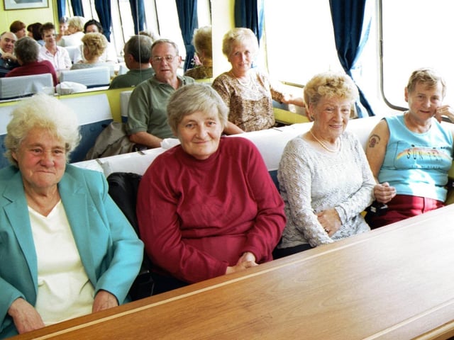 On the Toucan One for the Golden Link Festival senior citizens boat trip were L/R:- Mabel Ferguson, Renee Donaldson, Kathleen Porter and Isobel McIntosh. 150803HG17