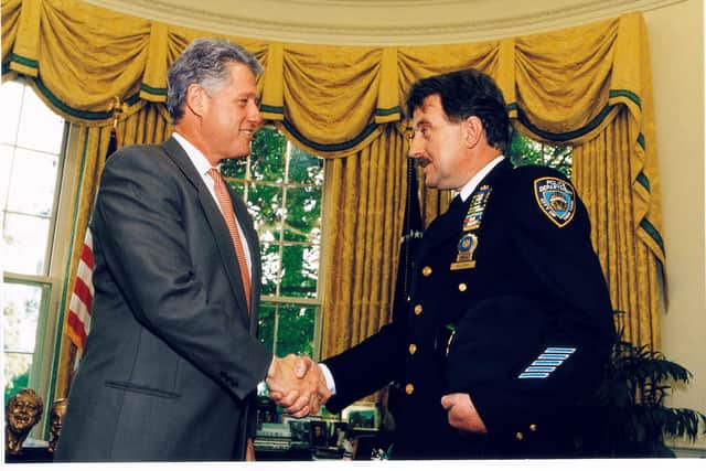 Denis Mulcahy with President Clinton at the Oval office 1994