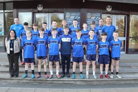 The St Columb's College U12 team who will contest the NI Cup Final against Lisneal on Wednesday.