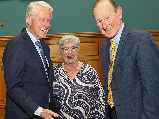 Bill Clinton with Daphne Trimble.