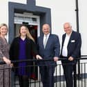 Pictured at The Amp at Ebrington are L-R Hal Wilson, Techstart, with Susan Nightingale, Zoe Jones, Louis Taylor, and Warren Ralls from the British Business Bank. (Photo - Tom Heaney, nwpresspics)