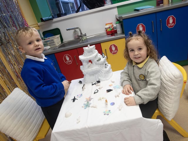 Making new friends at the Model PS Open Day on Monday. : .