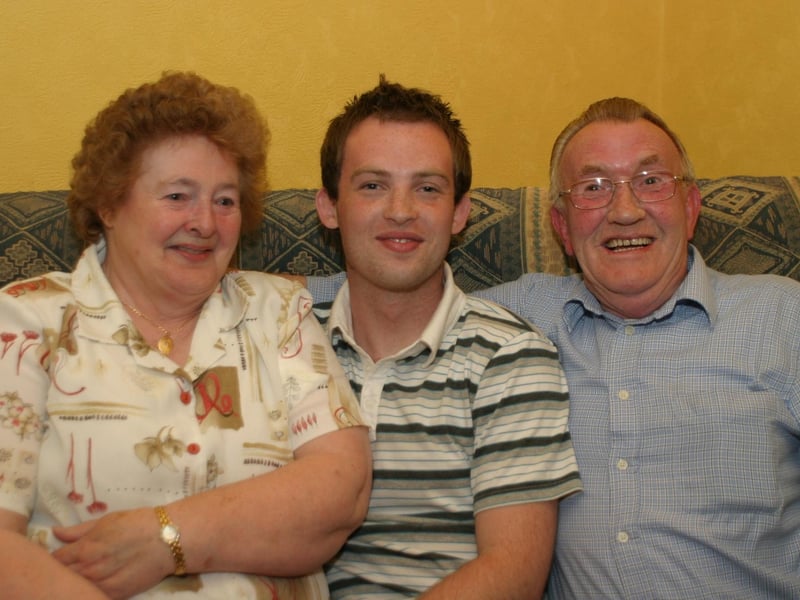 Sean Deery with friends and family.