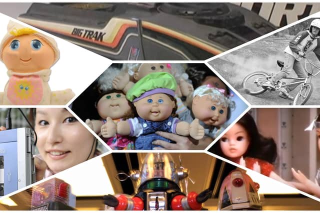 Some of the many toys that were a big hit at Christmas during the 1980s.