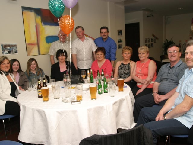 Party celebrations back in 2004: Kieran Holmes.