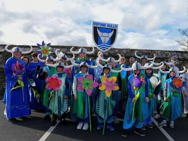 Oxford Bulls FC in the St Patrick’s Day parade. Photo: George Sweeney