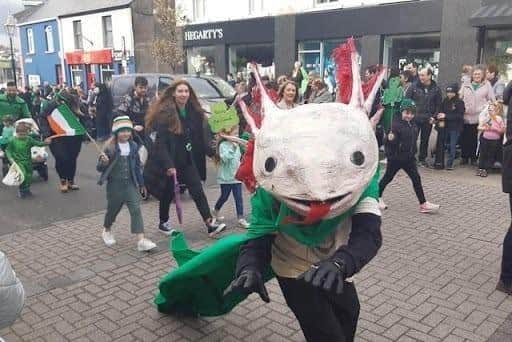 A previous St Patrick's Day Parade in Buncrana.