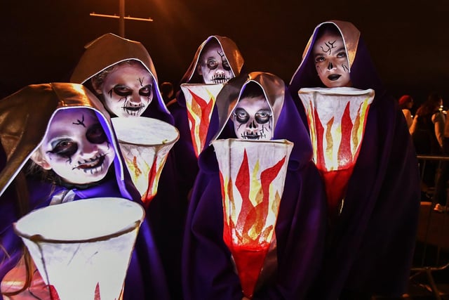One of the groups who took participated in the Halloween parade.  Photo: George Sweeney