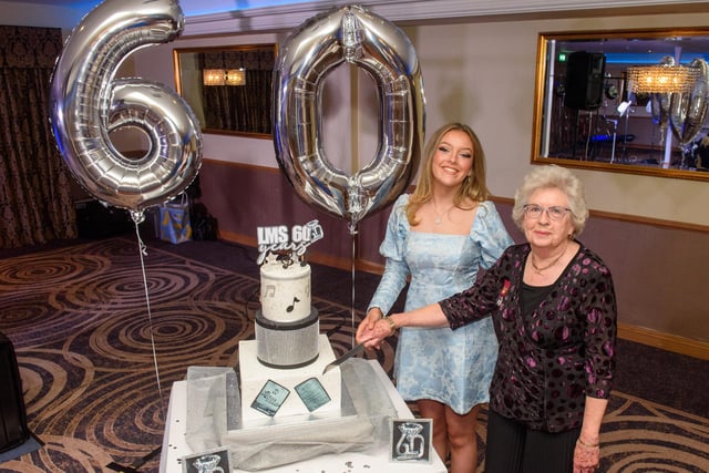 Holly Deane and Jane Given pictured at Londonderry Musical Society’s 60th Anniversary dinner in the White Horse Hotel. Picture Martin McKeown. 14.01.23