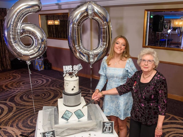 Holly Deane and Jane Given pictured at Londonderry Musical Society’s 60th Anniversary dinner in the White Horse Hotel. Picture Martin McKeown. 14.01.23
