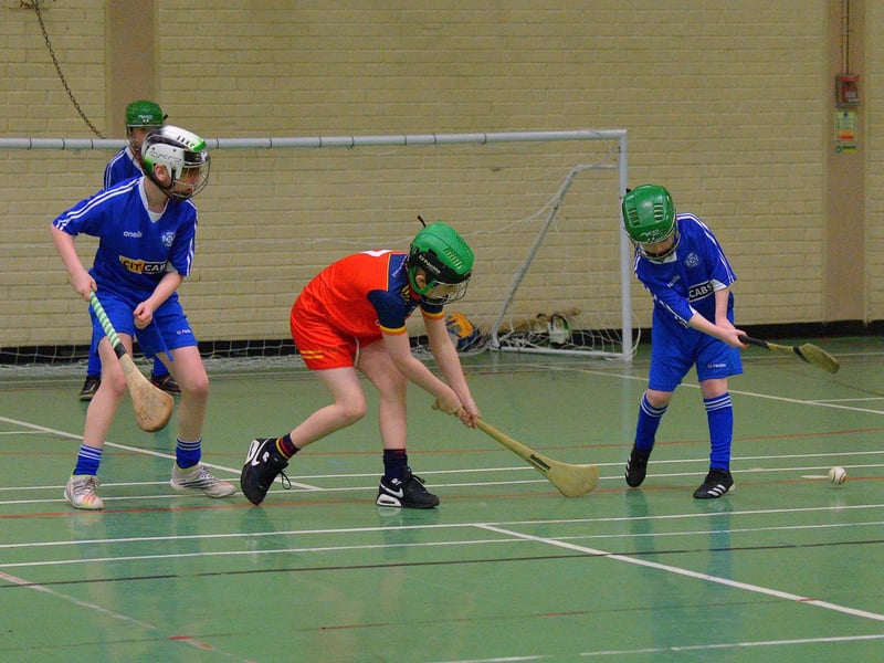 Steelstown play Rosemount at inaugural Primary Schools Hurling Championships at the Templemore Sports Complex. Photo: George Sweeney. DER2305GS – 130