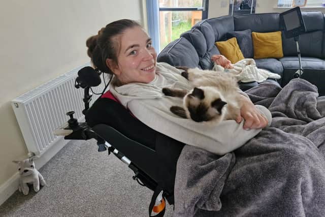 Christine Gill with her beloved cat Misty.