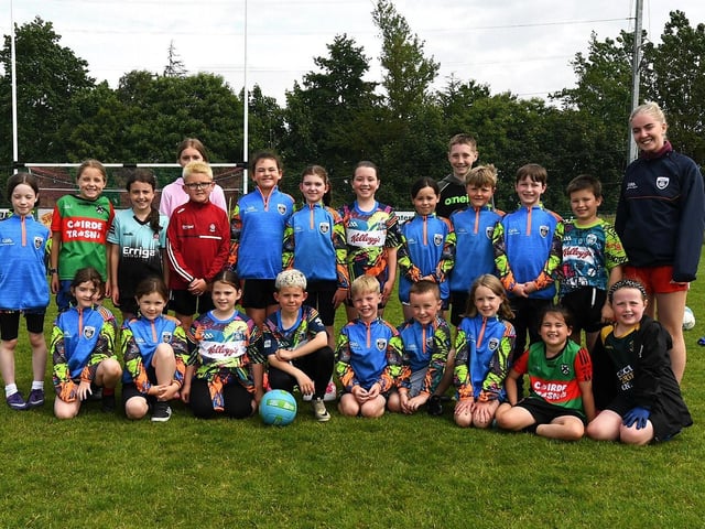Children who took part in the Doire Trasna Kellogs Cúl Camp. Photo: George Sweeney