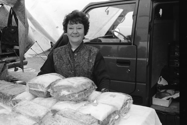 A stallholder at the old Foyle Street market.