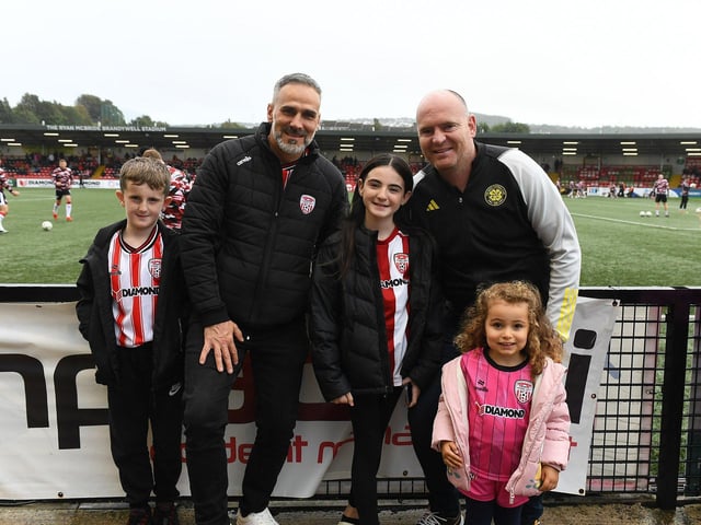 Fans in the Brandywell for Derry City’s game against Shelbourne. Photograph: George Sweeney