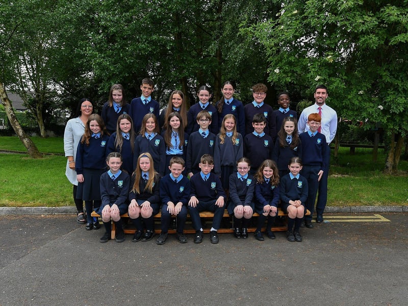 Mr O’Connor’s P7 class at Hollybush Primary School. Included in the photo is Miss Gallagher classroom assistant.