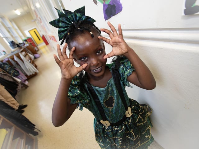 All dressed up at Model PS on Thursday.