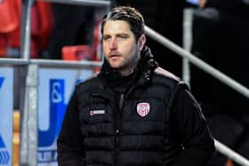 Derry City manager Ruaidhi Higgins. Photo: George Sweeney. DER2307GS – 88