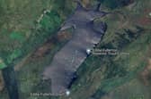 An aerial view of Lake Turk and the Eddie Fullerton Dam in the Illies.