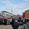 The Bloody Sunday Annual Service on Rossville Street on Sunday morning.