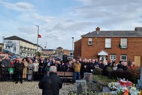 The Bloody Sunday Annual Service on Rossville Street on Sunday morning.