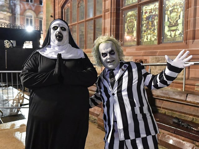 Revellers in costume during the 2025 Halloween festivities in Derry’s city centre.  Photo: George Sweeney