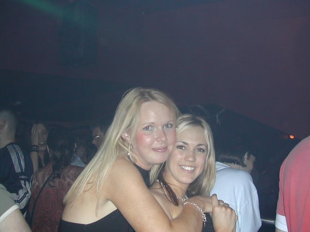Two ladies at Zone night club in Buncrana.