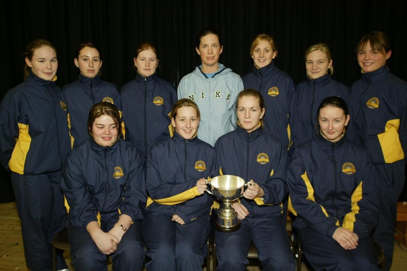 Lumen Christi Intermediate Netball team who won the Sports Team of the Year ppictured with their coach Mrs Deery.  (1001JB20)